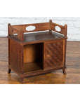 Javanese Vintage Side Cabinet with Latticed Bamboo Sliding Doors and Gallery-5. Asian & Chinese Furniture, Art, Antiques, Vintage Home Décor for sale at FEA Home