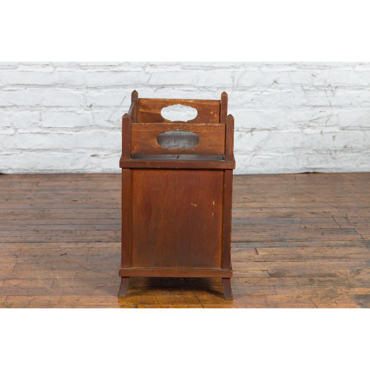 Javanese Vintage Side Cabinet with Latticed Bamboo Sliding Doors and Gallery-7. Asian & Chinese Furniture, Art, Antiques, Vintage Home Décor for sale at FEA Home