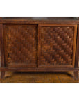 Javanese Vintage Side Cabinet with Latticed Bamboo Sliding Doors and Gallery-10. Asian & Chinese Furniture, Art, Antiques, Vintage Home Décor for sale at FEA Home