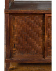Javanese Vintage Side Cabinet with Latticed Bamboo Sliding Doors and Gallery-11. Asian & Chinese Furniture, Art, Antiques, Vintage Home Décor for sale at FEA Home
