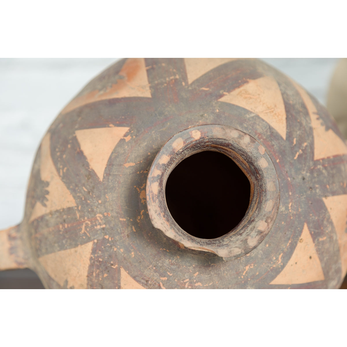 Chinese Neolithic Period 4000 BC Terracotta Storage Jar with Geometric Décor-15. Asian & Chinese Furniture, Art, Antiques, Vintage Home Décor for sale at FEA Home