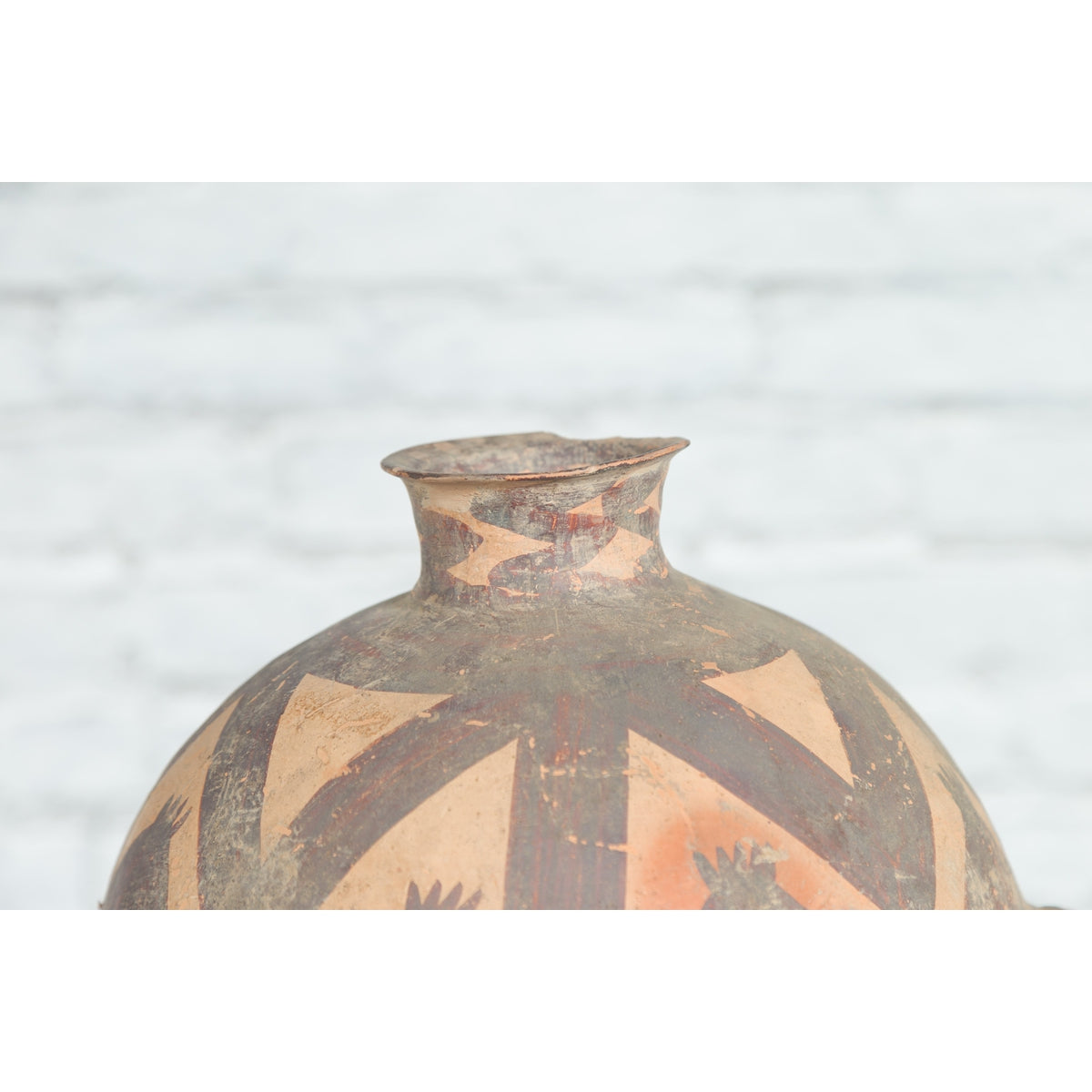 Chinese Neolithic Period 4000 BC Terracotta Storage Jar with Geometric Décor-9. Asian & Chinese Furniture, Art, Antiques, Vintage Home Décor for sale at FEA Home