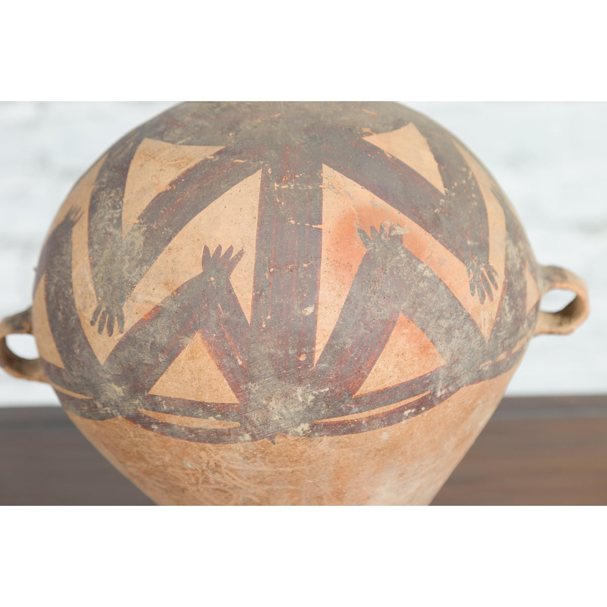 Chinese Neolithic Period 4000 BC Terracotta Storage Jar with Geometric Décor-10. Asian & Chinese Furniture, Art, Antiques, Vintage Home Décor for sale at FEA Home
