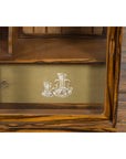 Japanese 19th Century Zebra Wood Tansu Chest with Sliding Doors and Open Shelves-7. Asian & Chinese Furniture, Art, Antiques, Vintage Home Décor for sale at FEA Home