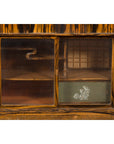 Japanese 19th Century Zebra Wood Tansu Chest with Sliding Doors and Open Shelves-10. Asian & Chinese Furniture, Art, Antiques, Vintage Home Décor for sale at FEA Home