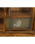 Japanese 19th Century Zebra Wood Tansu Chest with Sliding Doors and Open Shelves-12. Asian & Chinese Furniture, Art, Antiques, Vintage Home Décor for sale at FEA Home