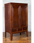 Chinese Qing Dynasty 19th Century Ningbo Cypress Cabinet with Brass Hardware-10. Asian & Chinese Furniture, Art, Antiques, Vintage Home Décor for sale at FEA Home