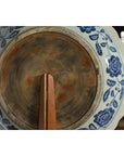 Large Chinese Porcelain Charger Plate with Hand-Painted Blue and White Décor-14. Asian & Chinese Furniture, Art, Antiques, Vintage Home Décor for sale at FEA Home