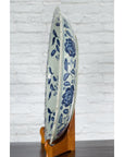 Large Chinese Porcelain Charger Plate with Hand-Painted Blue and White Décor-5. Asian & Chinese Furniture, Art, Antiques, Vintage Home Décor for sale at FEA Home