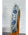 Large Chinese Porcelain Charger Plate with Hand-Painted Blue and White Décor-6. Asian & Chinese Furniture, Art, Antiques, Vintage Home Décor for sale at FEA Home