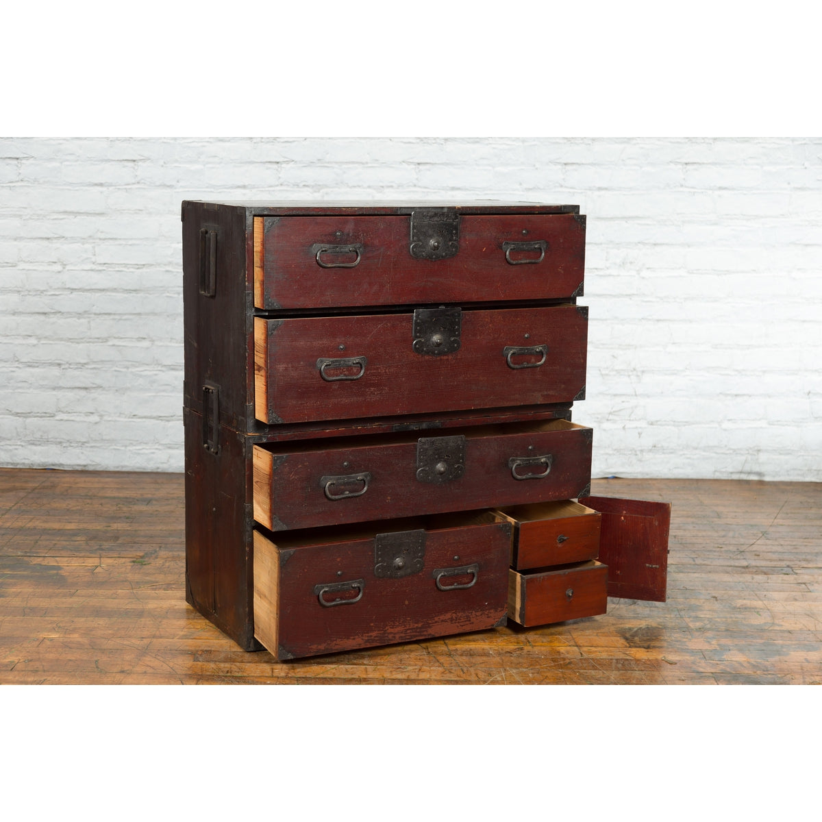 Japanese Meiji Period Late 19th Century Isho-Dansu Chest with Iron Hardware-3. Asian & Chinese Furniture, Art, Antiques, Vintage Home Décor for sale at FEA Home