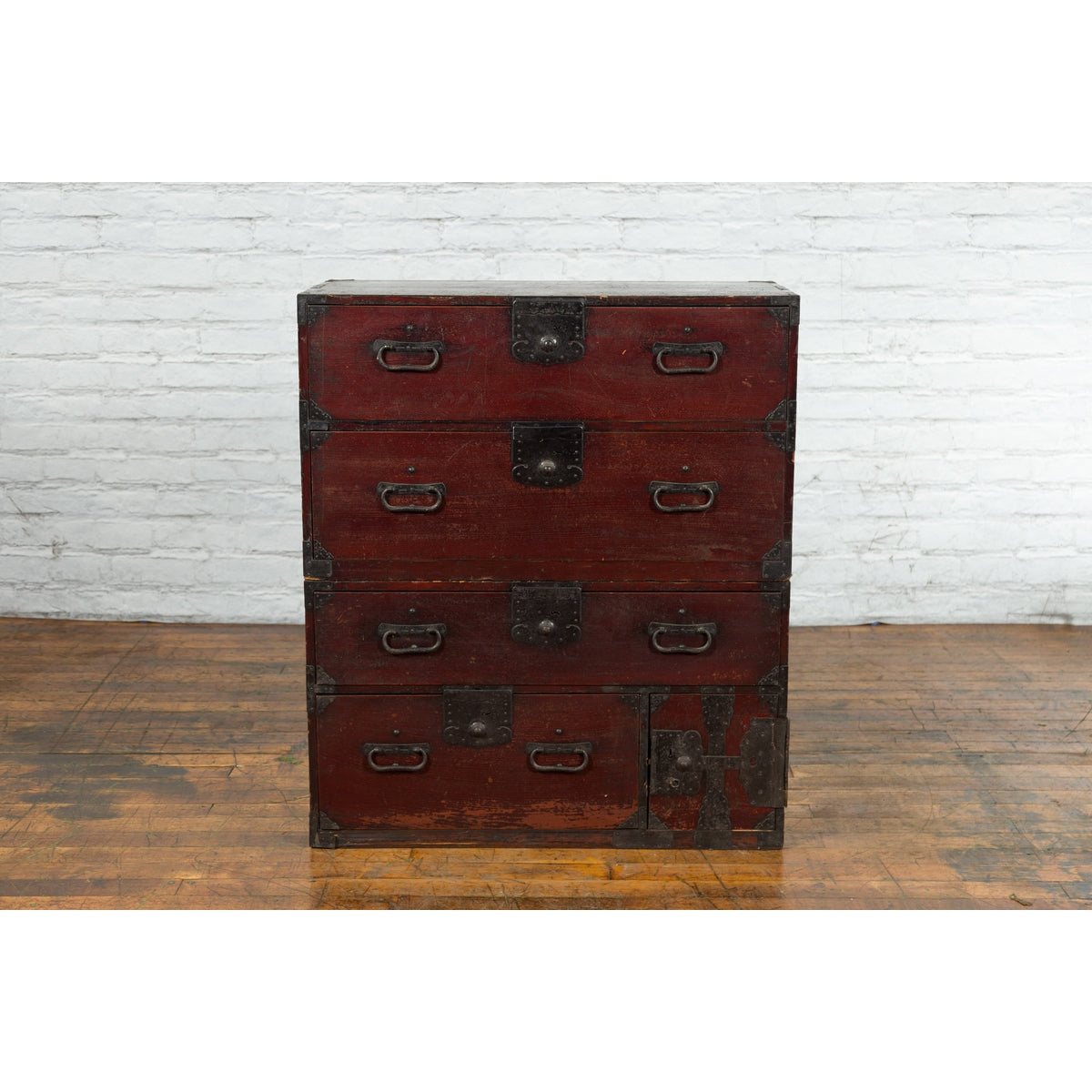 Japanese Meiji Period Late 19th Century Isho-Dansu Chest with Iron Hardware-4. Asian & Chinese Furniture, Art, Antiques, Vintage Home Décor for sale at FEA Home