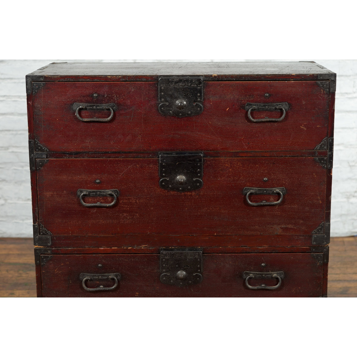 Japanese Meiji Period Late 19th Century Isho-Dansu Chest with Iron Hardware-6. Asian & Chinese Furniture, Art, Antiques, Vintage Home Décor for sale at FEA Home