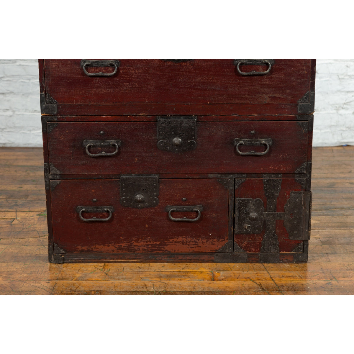 Japanese Meiji Period Late 19th Century Isho-Dansu Chest with Iron Hardware-7. Asian & Chinese Furniture, Art, Antiques, Vintage Home Décor for sale at FEA Home