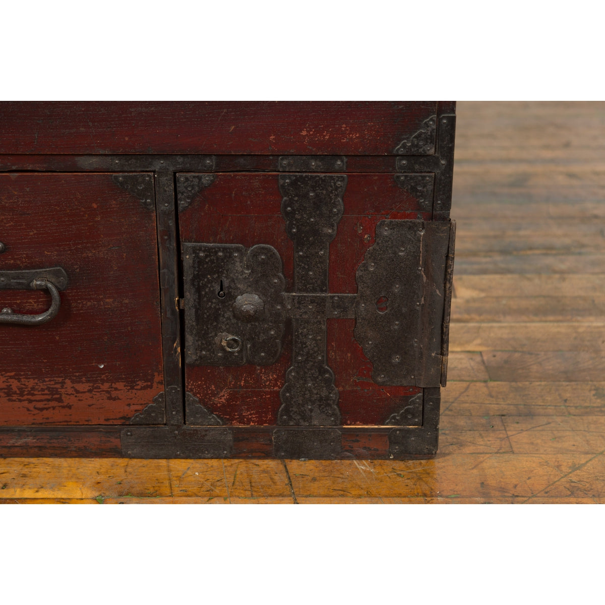 Japanese Meiji Period Late 19th Century Isho-Dansu Chest with Iron Hardware-9. Asian & Chinese Furniture, Art, Antiques, Vintage Home Décor for sale at FEA Home