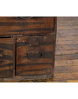 Japanese Meiji Zebra Wood Tansu Chest in Isho-Dansu Style with Five Drawers-12. Asian & Chinese Furniture, Art, Antiques, Vintage Home Décor for sale at FEA Home