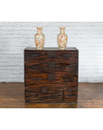 Japanese Meiji Zebra Wood Tansu Chest in Isho-Dansu Style with Five Drawers-3. Asian & Chinese Furniture, Art, Antiques, Vintage Home Décor for sale at FEA Home