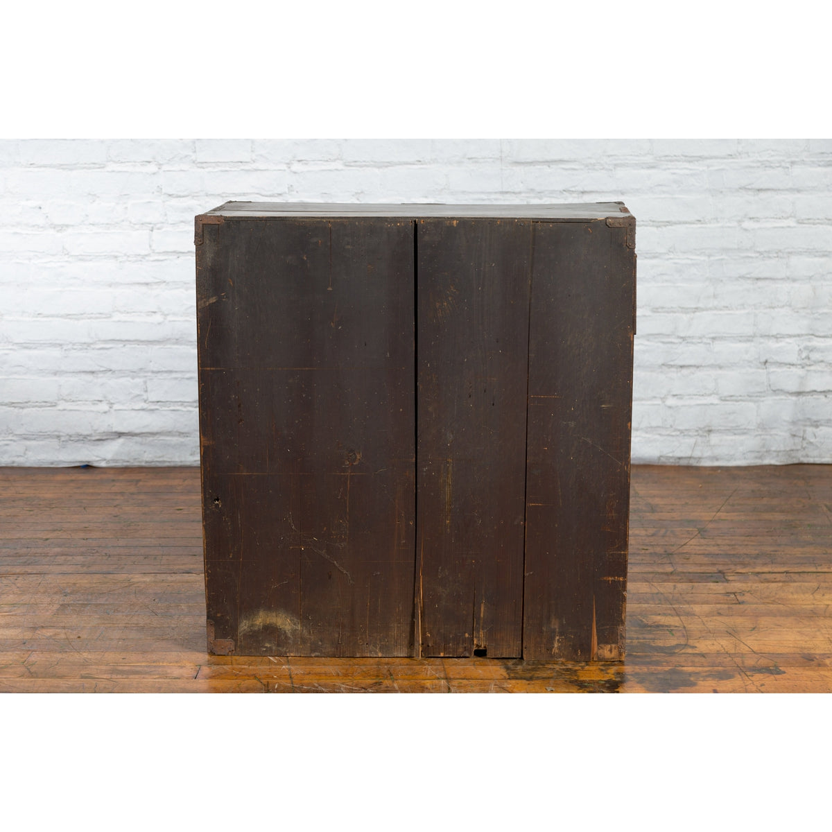 Japanese Meiji Zebra Wood Tansu Chest in Isho-Dansu Style with Five Drawers-15. Asian & Chinese Furniture, Art, Antiques, Vintage Home Décor for sale at FEA Home