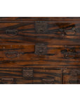 Japanese Meiji Zebra Wood Tansu Chest in Isho-Dansu Style with Five Drawers-6. Asian & Chinese Furniture, Art, Antiques, Vintage Home Décor for sale at FEA Home