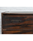 Japanese Meiji Zebra Wood Tansu Chest in Isho-Dansu Style with Five Drawers-8. Asian & Chinese Furniture, Art, Antiques, Vintage Home Décor for sale at FEA Home