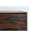 Japanese Meiji Zebra Wood Tansu Chest in Isho-Dansu Style with Five Drawers-9. Asian & Chinese Furniture, Art, Antiques, Vintage Home Décor for sale at FEA Home