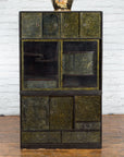 Japanese Early 20th Century Black and Gold Speckled Compound Cabinet-16. Asian & Chinese Furniture, Art, Antiques, Vintage Home Décor for sale at FEA Home