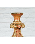 Red and Gold Gilt Indian Acanthus Carved Finial Drilled to Be Made into a Lamp-7. Asian & Chinese Furniture, Art, Antiques, Vintage Home Décor for sale at FEA Home