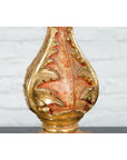Red and Gold Gilt Indian Acanthus Carved Finial Drilled to Be Made into a Lamp-8. Asian & Chinese Furniture, Art, Antiques, Vintage Home Décor for sale at FEA Home