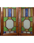 Chinese Antique Six-Panel Folding Screen with Stained Glass Geometric Motifs-11. Asian & Chinese Furniture, Art, Antiques, Vintage Home Décor for sale at FEA Home
