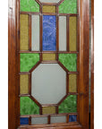 Chinese Antique Six-Panel Folding Screen with Stained Glass Geometric Motifs-12. Asian & Chinese Furniture, Art, Antiques, Vintage Home Décor for sale at FEA Home