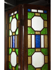 Chinese Antique Six-Panel Folding Screen with Stained Glass Geometric Motifs-14. Asian & Chinese Furniture, Art, Antiques, Vintage Home Décor for sale at FEA Home