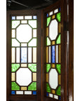 Chinese Antique Six-Panel Folding Screen with Stained Glass Geometric Motifs-14. Asian & Chinese Furniture, Art, Antiques, Vintage Home Décor for sale at FEA Home