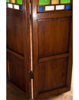 Chinese Antique Six-Panel Folding Screen with Stained Glass Geometric Motifs-16. Asian & Chinese Furniture, Art, Antiques, Vintage Home Décor for sale at FEA Home