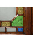 Chinese Antique Six-Panel Folding Screen with Stained Glass Geometric Motifs-17. Asian & Chinese Furniture, Art, Antiques, Vintage Home Décor for sale at FEA Home