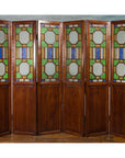 Chinese Antique Six-Panel Folding Screen with Stained Glass Geometric Motifs-2. Asian & Chinese Furniture, Art, Antiques, Vintage Home Décor for sale at FEA Home