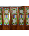 Chinese Antique Six-Panel Folding Screen with Stained Glass Geometric Motifs-4. Asian & Chinese Furniture, Art, Antiques, Vintage Home Décor for sale at FEA Home