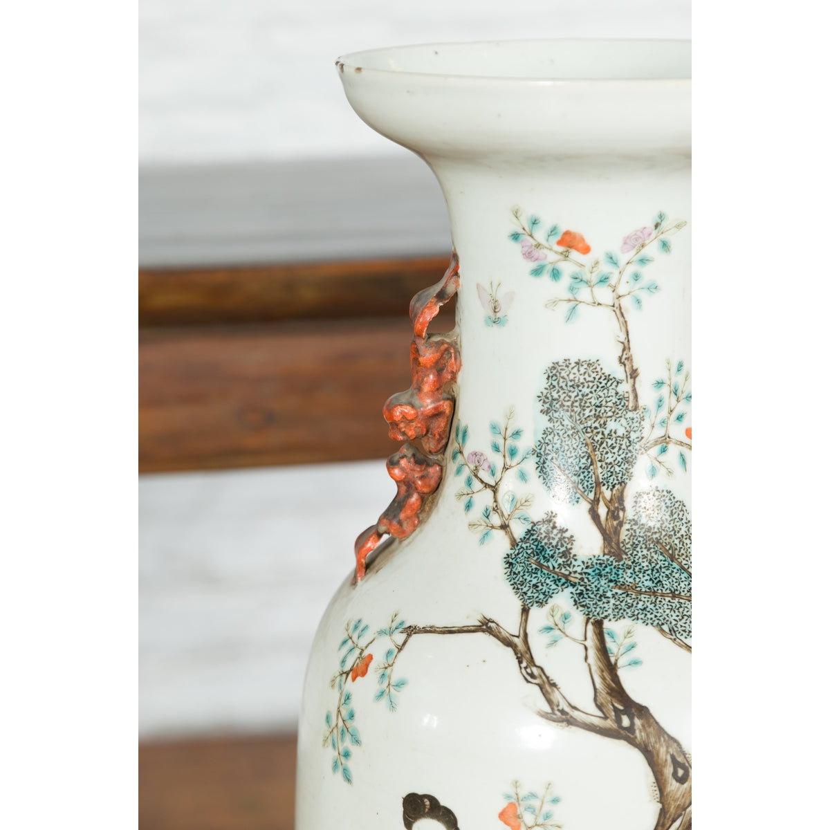 Chinese Qing Porcelain Vase with Hand-Painted Figures and Calligraphy Motifs-12. Asian & Chinese Furniture, Art, Antiques, Vintage Home Décor for sale at FEA Home