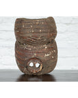 Antique Thai Tribal Carved Wooden Mask Depicting a Swine with Pierced Eyes-4. Asian & Chinese Furniture, Art, Antiques, Vintage Home Décor for sale at FEA Home