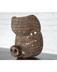 Antique Thai Tribal Carved Wooden Mask Depicting a Swine with Pierced Eyes-8. Asian & Chinese Furniture, Art, Antiques, Vintage Home Décor for sale at FEA Home