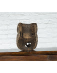 Antique Thai Tribal Carved Wooden Mask Depicting a Swine with Pierced Eyes-9. Asian & Chinese Furniture, Art, Antiques, Vintage Home Décor for sale at FEA Home