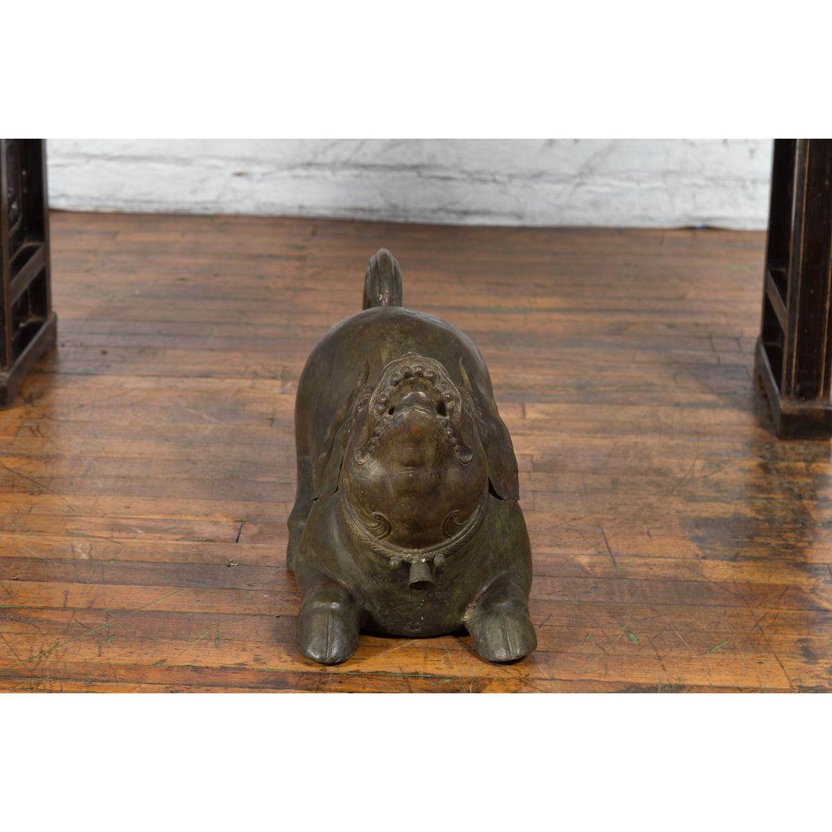Celebes Island Hand-Tooled Temple Monster Sculpture with Swine Ears and Horn-8. Asian & Chinese Furniture, Art, Antiques, Vintage Home Décor for sale at FEA Home