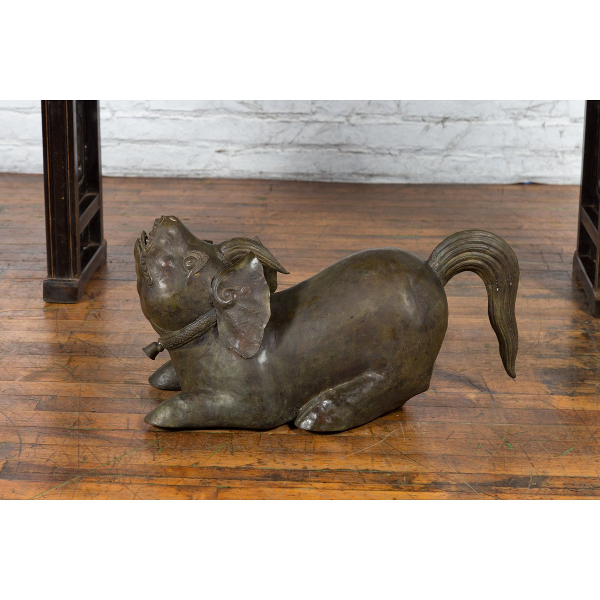 Celebes Island Hand-Tooled Temple Monster Sculpture with Swine Ears and Horn-9. Asian & Chinese Furniture, Art, Antiques, Vintage Home Décor for sale at FEA Home