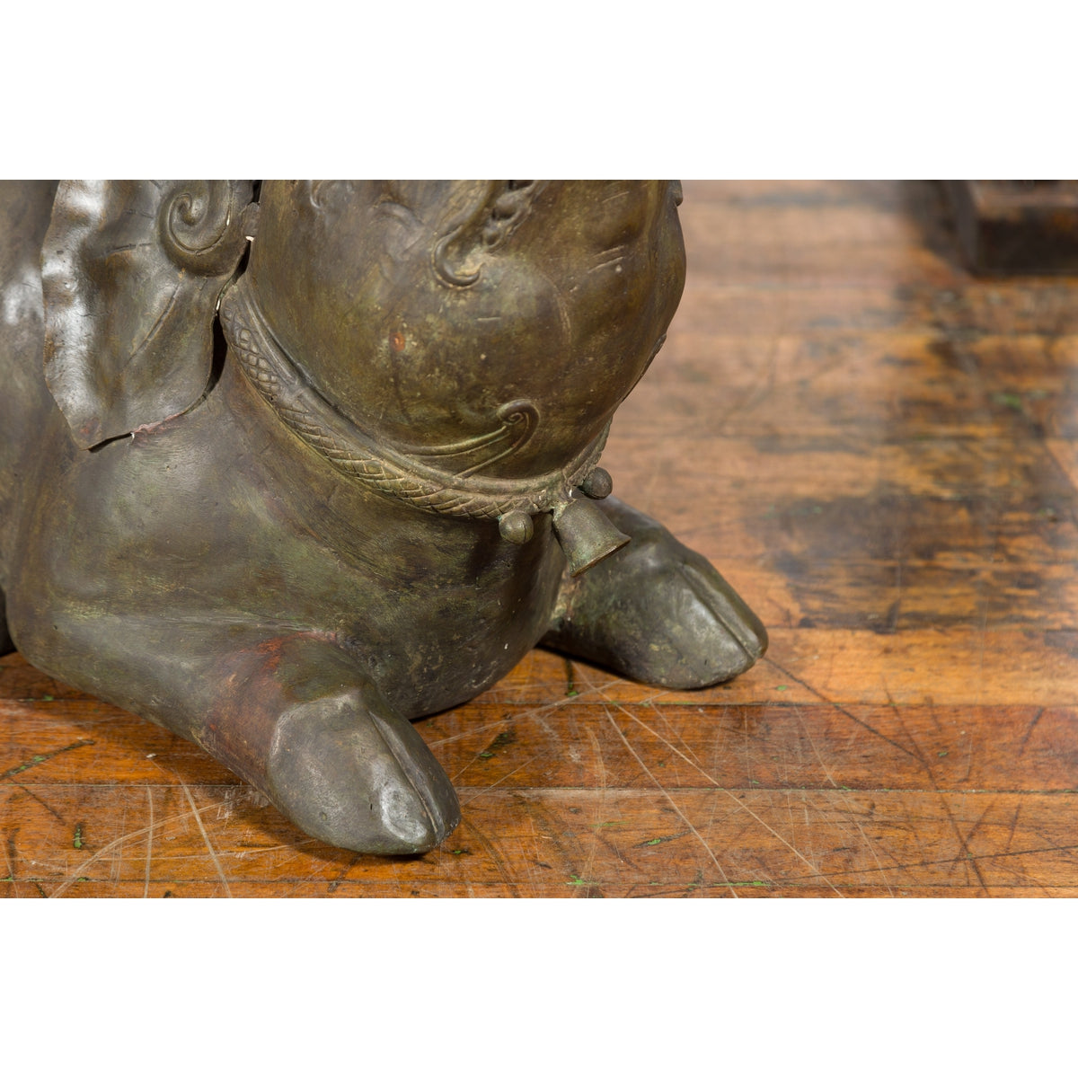 Celebes Island Hand-Tooled Temple Monster Sculpture with Swine Ears and Horn-6. Asian & Chinese Furniture, Art, Antiques, Vintage Home Décor for sale at FEA Home