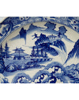 Japanese 19th Century Porcelain Imari Plate with Painted Blue and White Décor-9. Asian & Chinese Furniture, Art, Antiques, Vintage Home Décor for sale at FEA Home