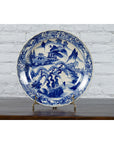 Japanese 19th Century Porcelain Imari Plate with Painted Blue and White Décor-2. Asian & Chinese Furniture, Art, Antiques, Vintage Home Décor for sale at FEA Home