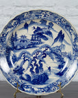 Japanese 19th Century Porcelain Imari Plate with Painted Blue and White Décor-4. Asian & Chinese Furniture, Art, Antiques, Vintage Home Décor for sale at FEA Home