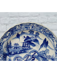 Japanese 19th Century Porcelain Imari Plate with Painted Blue and White Décor-5. Asian & Chinese Furniture, Art, Antiques, Vintage Home Décor for sale at FEA Home