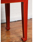 Art Deco Red Lacquered Chinese Table with Ming Dynasty Courtyard Stone Inset-5. Asian & Chinese Furniture, Art, Antiques, Vintage Home Décor for sale at FEA Home