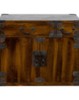 Korean 19th Century Brown Wood Side Cabinet with Black Iron Hardware-1. Asian & Chinese Furniture, Art, Antiques, Vintage Home Décor for sale at FEA Home