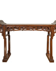 Large Chinese Qing Dynasty Everted Flange Altar Console Table with Carved Apron-1. Asian & Chinese Furniture, Art, Antiques, Vintage Home Décor for sale at FEA Home